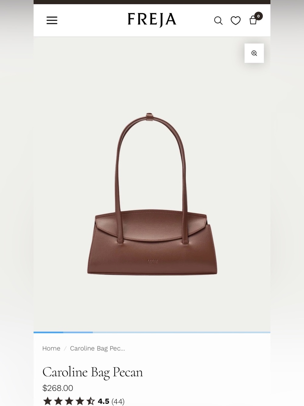 Freya NYC Caroline Shoulder Bag in Pecan